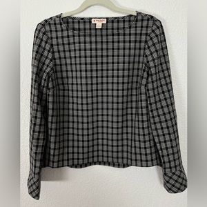 Brooks Brothers Black & White Plaid Shirt, Women’s Size 4